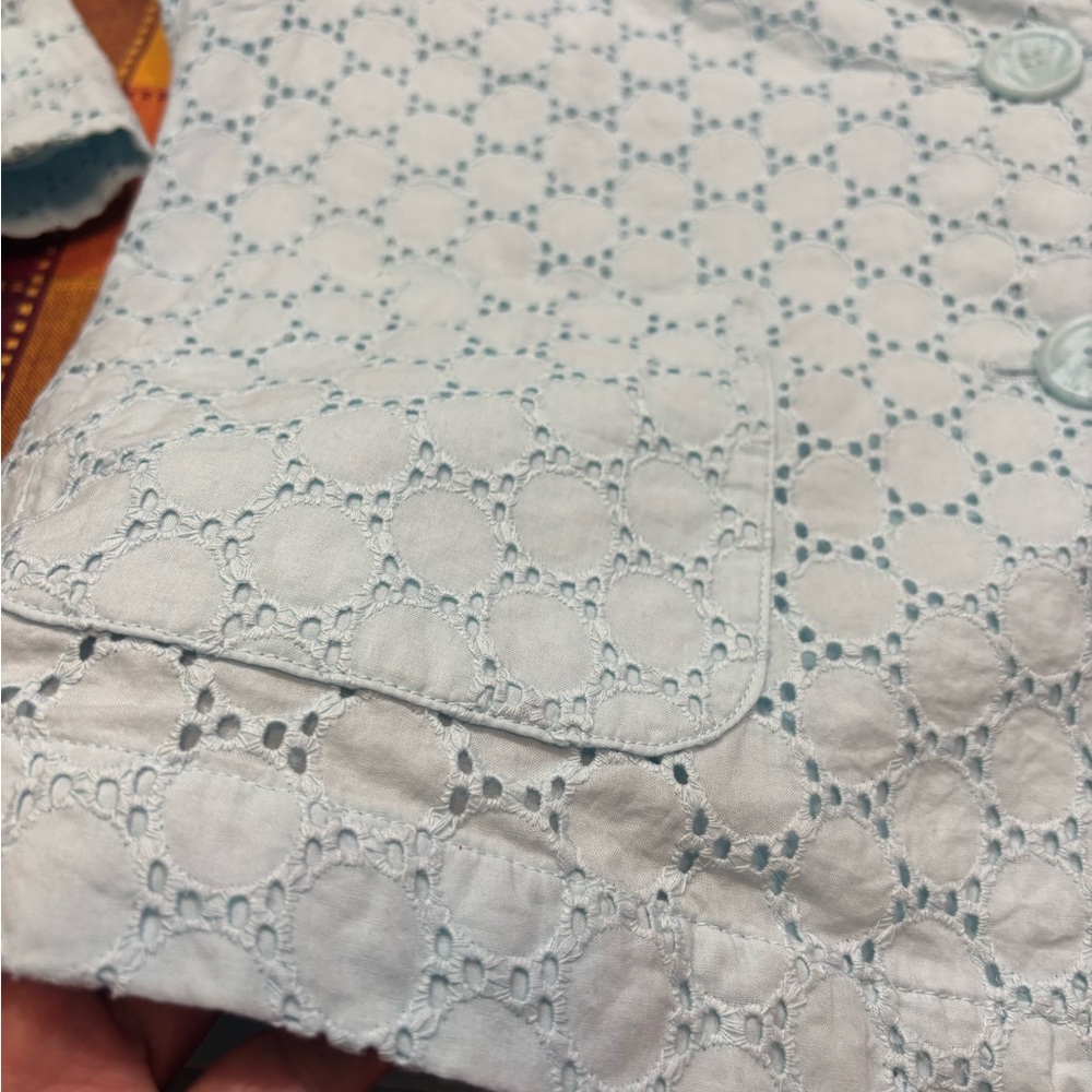 Pendleton Light Blue Eyelets Blazer - image 6